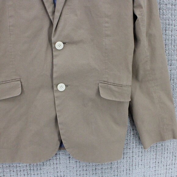 H&M Blazer Jacket Mens Brown Two Button Front Slim Fit Casual Lined Size 38R - Picture 4 of 12